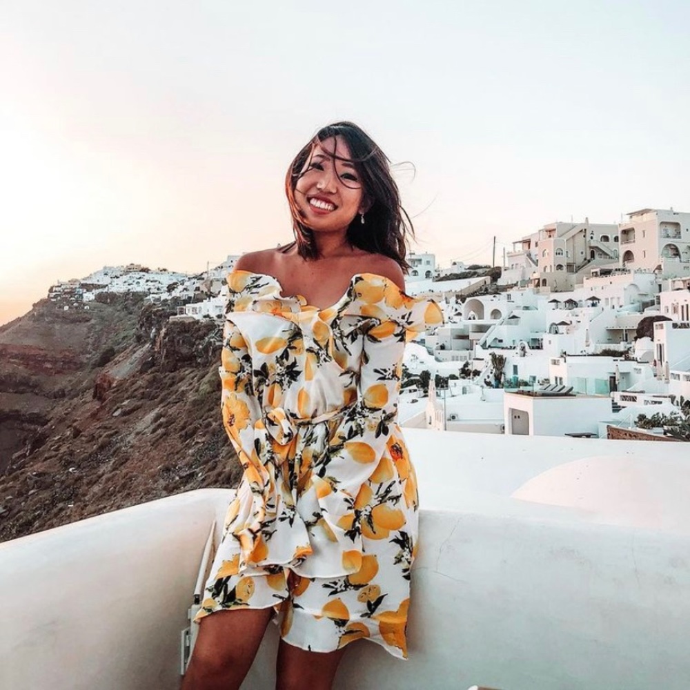 Bell sleeve off the shoulder lemon boohoo dress